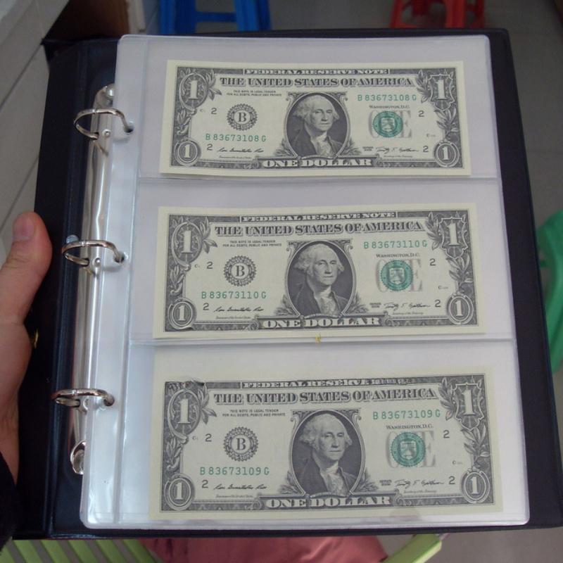 PU Leather 3-hole High-end Coin Collection Book Empty Shell Without Inner Pages Banknote Coin Storage Book