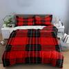 Red-and-black plaid squares. Bedding sets Duvet cover sets Duvet covers Pillowcases(1 * Duvet Cover 2 * Pillowcases without duvet insert)