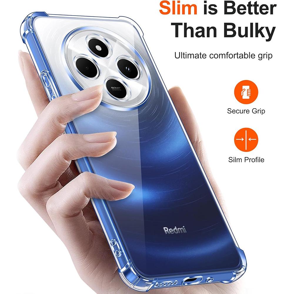 Funda de Silicona Suave Transparente Gruesa a Prueba de Golpes Para Xiaomi Redmi 14C 4G 5G Redmi A3 Pro A4 POCO C75 M7 Tapa Trasera Fina Transparente