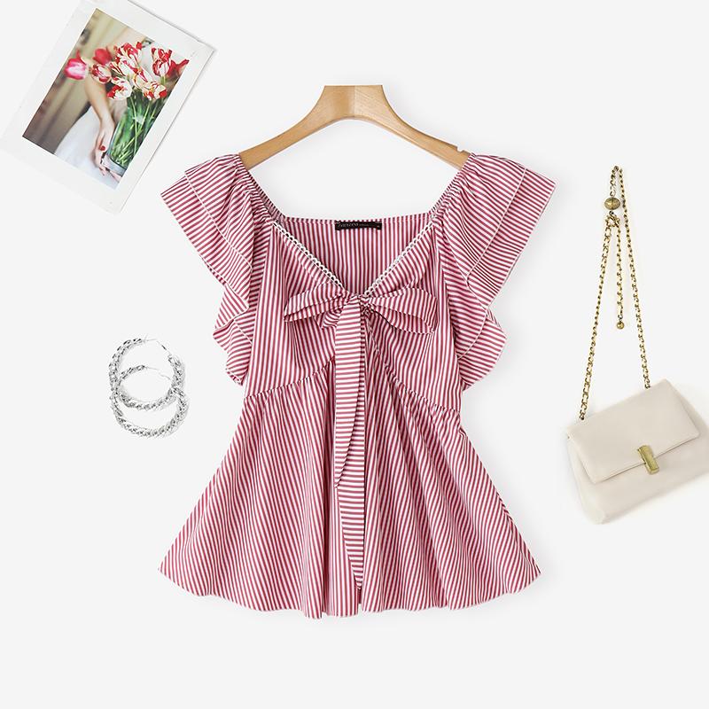 

ZANZEA Women Casual V-Neck Summer Sleeveless Stripe Tank Tops XL