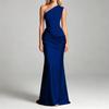 Elegante Abito Formale da Donna a Spalle Scoperte Lungo con Spacco Asimmetrico Bodycon Abito da Sera