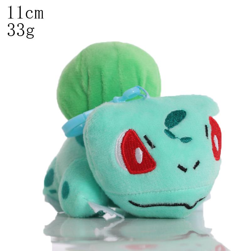 Pokémon Pluche Sleutelhanger Set: Squirtle, Charmander, Psyduck, Bulbasaur & Pikachu