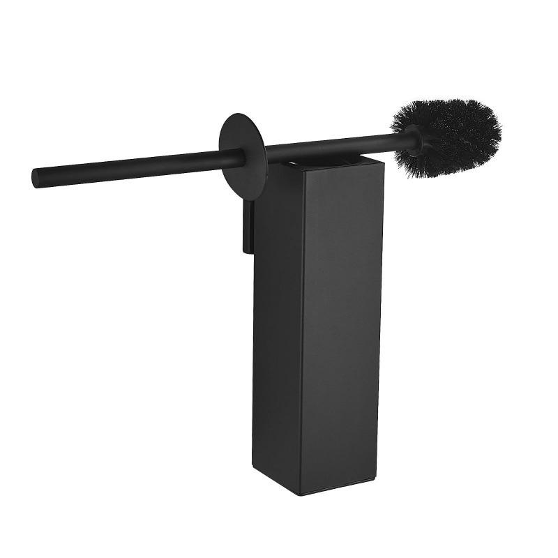 304 Stainless Steel Floor-Standing Toilet Brush with Punch-Free Wall Mount & Deodorizing Long Handle