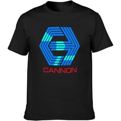 Men's Cannon Films Retro Movie Studio Graphic Tee Printed Top Mens Shirt T-Shirts Black