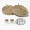 1Pair/3Pair NEW Round Snap Lock Shoelaces Without Ties Kids Flat Elastic Shoe Laces Adult Quick Shoelace Shoe Accessories