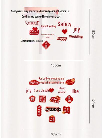 Wedding Living Room Decoration Set: Our Family's Happiness KT Board Wall for New House Photo Area