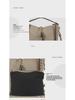 Women's Retro Rivet Cowhide Bucket Bag with Leopard Head Design