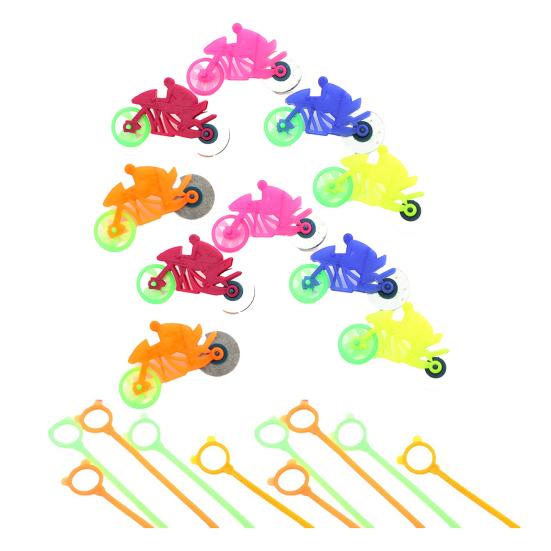 

10 шт. Игрушки с ручным приводом Карманного размера Без батареек Инерционный привод Велосипед/Мотоцикл Заводная игрушка Развлечения Интерактивные игрушки Гироскоп Веревочка A