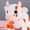 Electric Plush Dairy Cattle Toy Kids Walking Interactive Mooing Nodding Robot Scarf Cow Plushie Toy Toddlers Educational Simulation Animal Toy