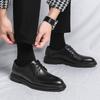 Fashion Classic Derby Shoes Brogues Leather Man Business Dress Office Leather Shoe For Men Fashion Patent Leather Party Wedding Shoes