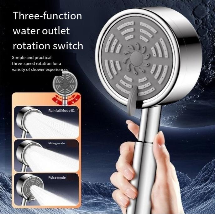 3 Modes Adjustable Handheld Shower Head Bathroom Accessories Stainless Steel High Pressure Water Saving Rainfall Sprayer Nozzle