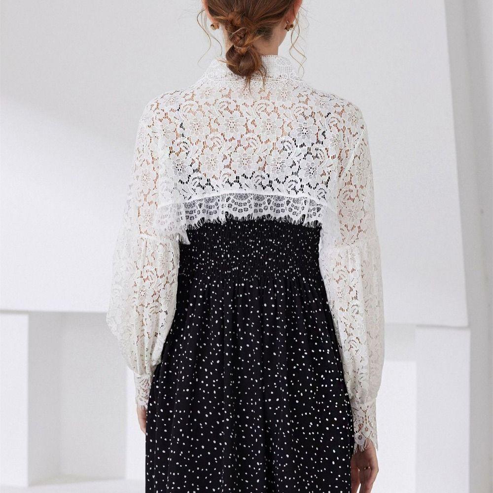 Cape Lace Fake Collar Cloak Flower Scarves Elegant Lace Shawl  Clothes Decoration