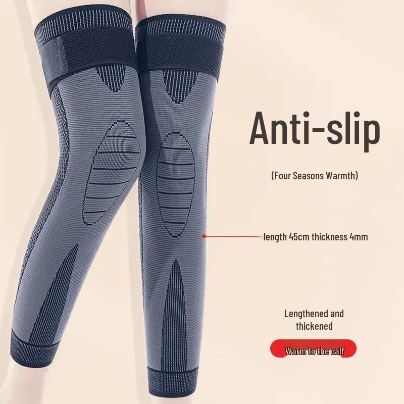 Kompresní kolenní bandáž s pelyňkem proti sklouzávání pro muže a ženy - Hřejivá a podpůrná pro staré studené nohy