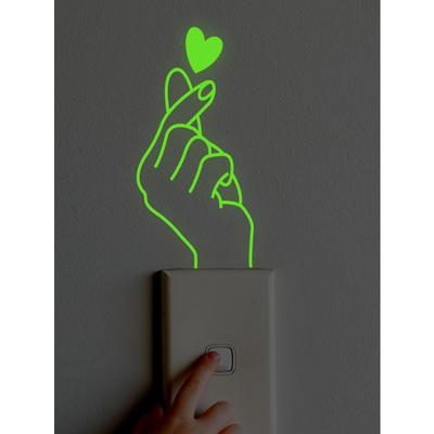 1pc PVC Switch Outlet Wall Sticker, Modern PVC Glow In The Dark Switch Sticker For Home, Stickers, Wall Decal, Vinly Decal For Decoration Stickers