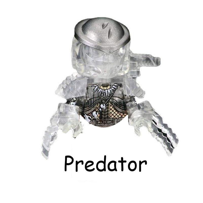 Superhelden Der unsichtbare Räuber vs. Alien Dschungel Killer Modellfigur Blöcke Konstruktion Bausteine Spielzeug für Kinder
