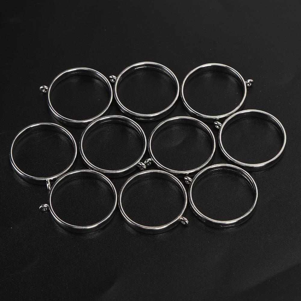 10 PIEZAS Colgantes de Marco Redondo Hueco Bordes Lisos Color Dorado Colgantes de Marco Abierto Aleación Molde Hueco Fabricación de Joyería DIY