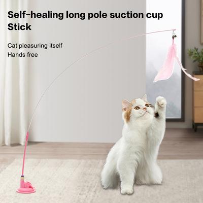 1/5Pcs Funny Suction Cup Cat Toy Removable Handheld Interactive Cat Toy Portable Pet Toys For Indoor Cats Cats Stick Toys