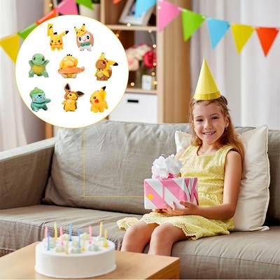 6 Pcs Mini Cute Gift Pikachu Action Figures for Party Favor Decoration Supplies