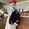 Star primary school student schoolbag female corduroy large capacity college style backpack leisure travel backpack