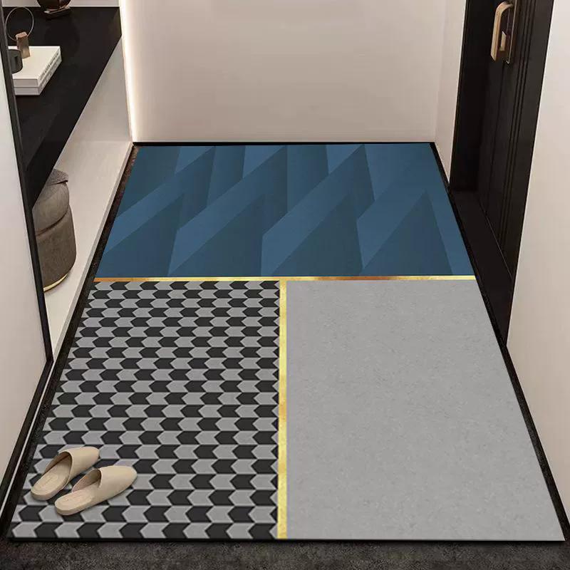 Modern Entrance Diatom Mud Mat Non-Slip Absorbent Fast Dry Trimmable Doormat Dirt Resistant Home Hallway Doorway Floor Rug