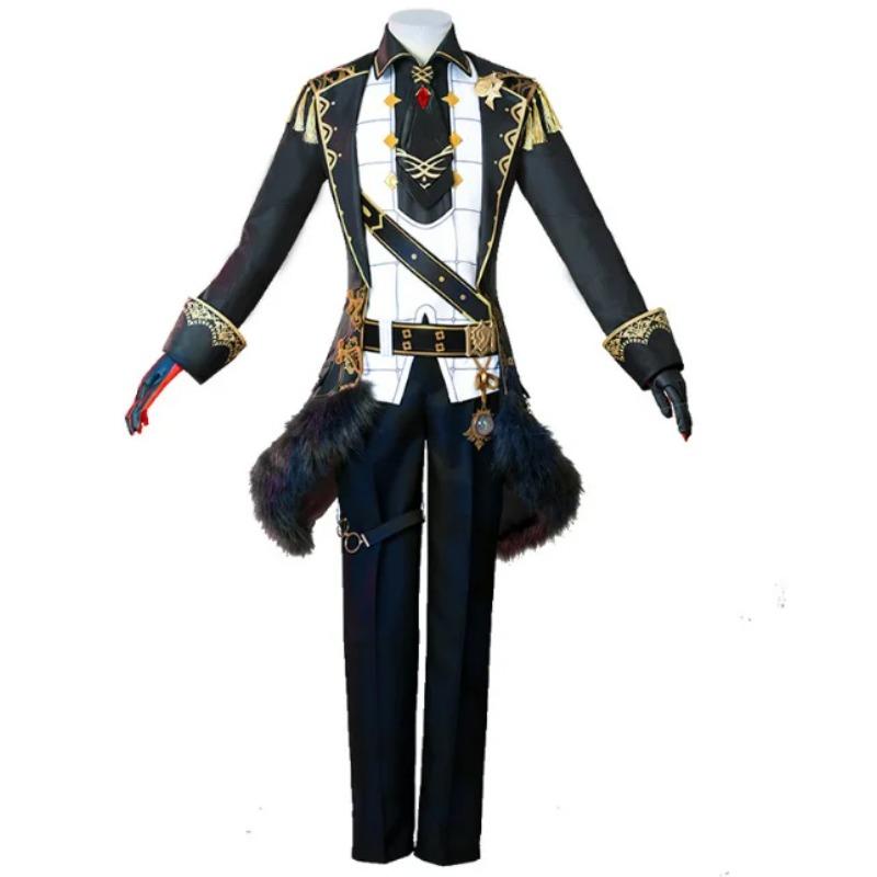 Game Genshin Impact Cosplay Costumes Diluc The Dark Side of Dawn Cosplay Costume Uniforms Clothes Suits Wears Outfits Sets