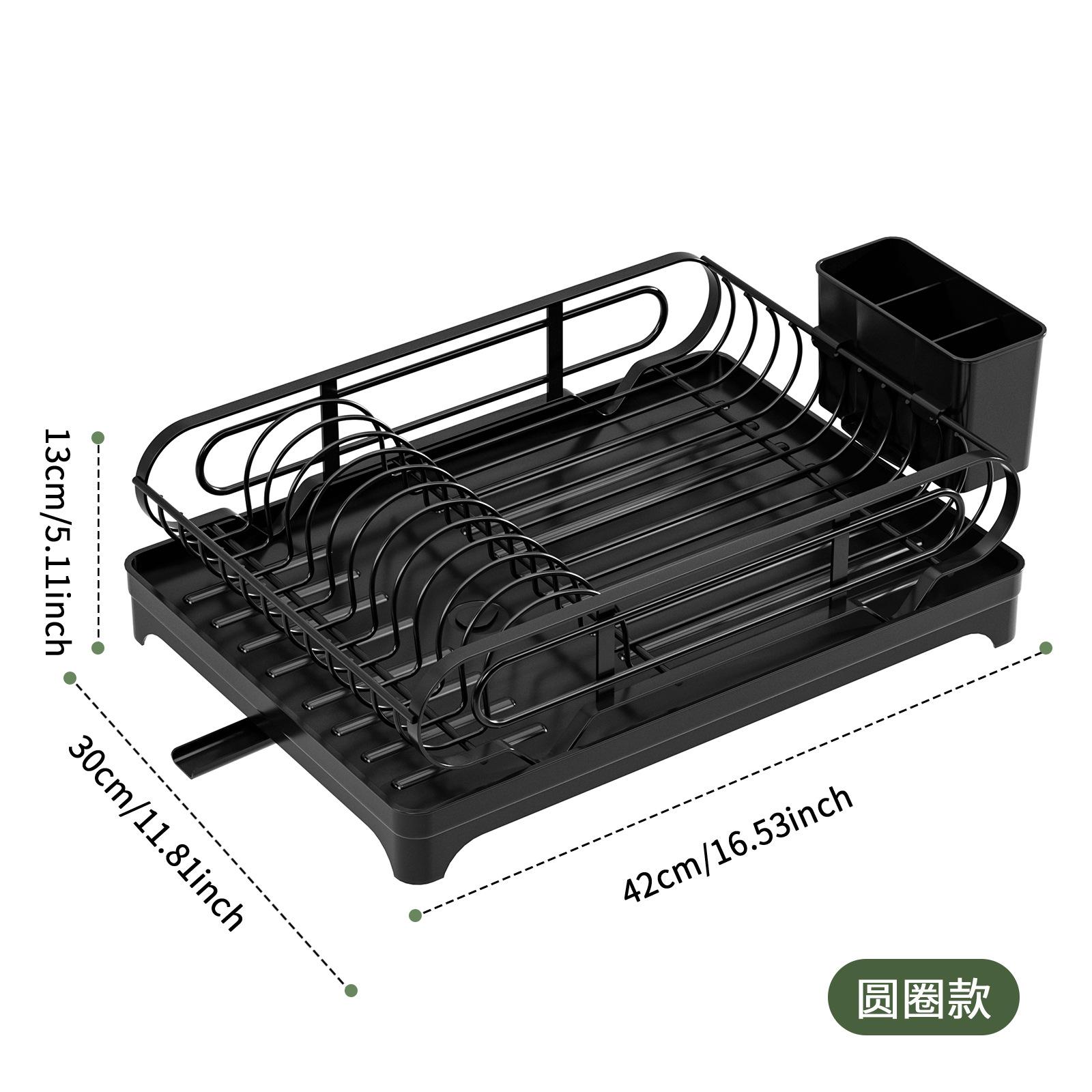 

Dish Drying Rack - Single Layer Countertop Organizer for Bowls, Chopsticks & Utensils | Kitchen Storage Drain Rack