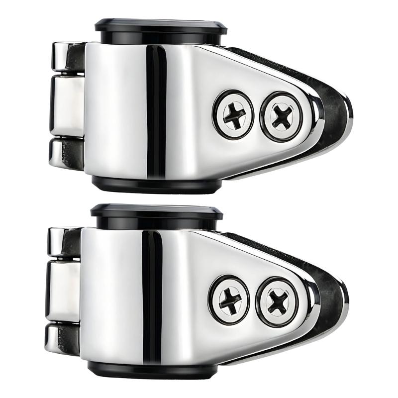Marine Hardware Clamp for Boat Bimini Top Support, Stainless Steel Screw Lock Fitting with Protective Liner Sleeve