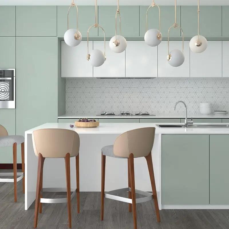 40 cm Wide Self-adhesive Film Green Matte Thickened Self-adhesive Kitchen Furniture Cabinet Table Wall Wallpaper DIY Renovation