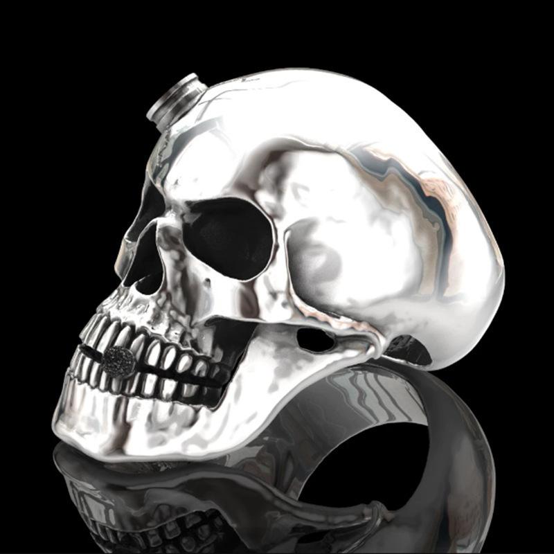 Accessories Multi-Style Hollow Skeleton Ghost Head Ring Men'S Punk Trendy Hand Jewelry Ring