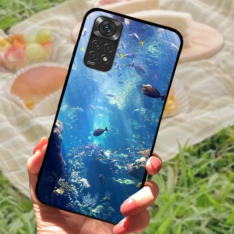 For Redmi Note 11 4G Case Cute Shockproof Silicone Soft TPU Phone Cover For Xiaomi Redmi Note 11s Bumper Cases On Note11 Pro