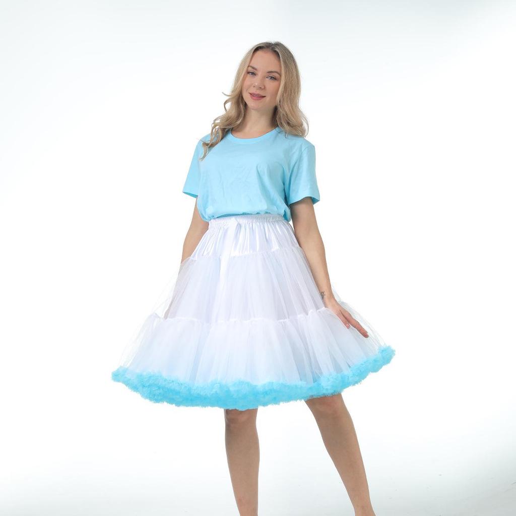 Adult Lolita Super Puffy Hexagonal Mesh Skirt Petticoat for Cosplay Dance