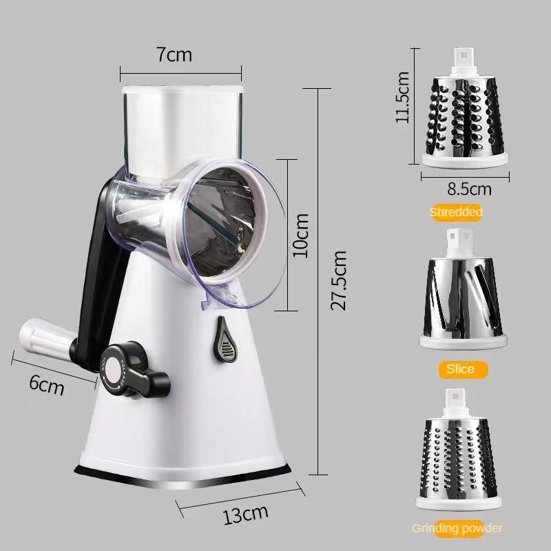 Geedel Rotary Cheese Grater, Dishwasher Safe Vegetable Cheese Slicer with Strong Sunction Base, Kitchen Gratrer Vegetable Slicer BPA Free,