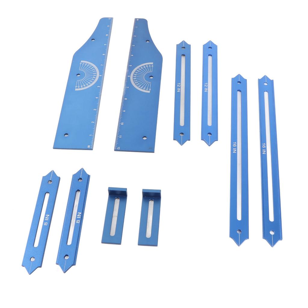 Stair Tread Template Tool Jig Aluminum Alloy Length Depth Measuring Gauge with Case for Layout