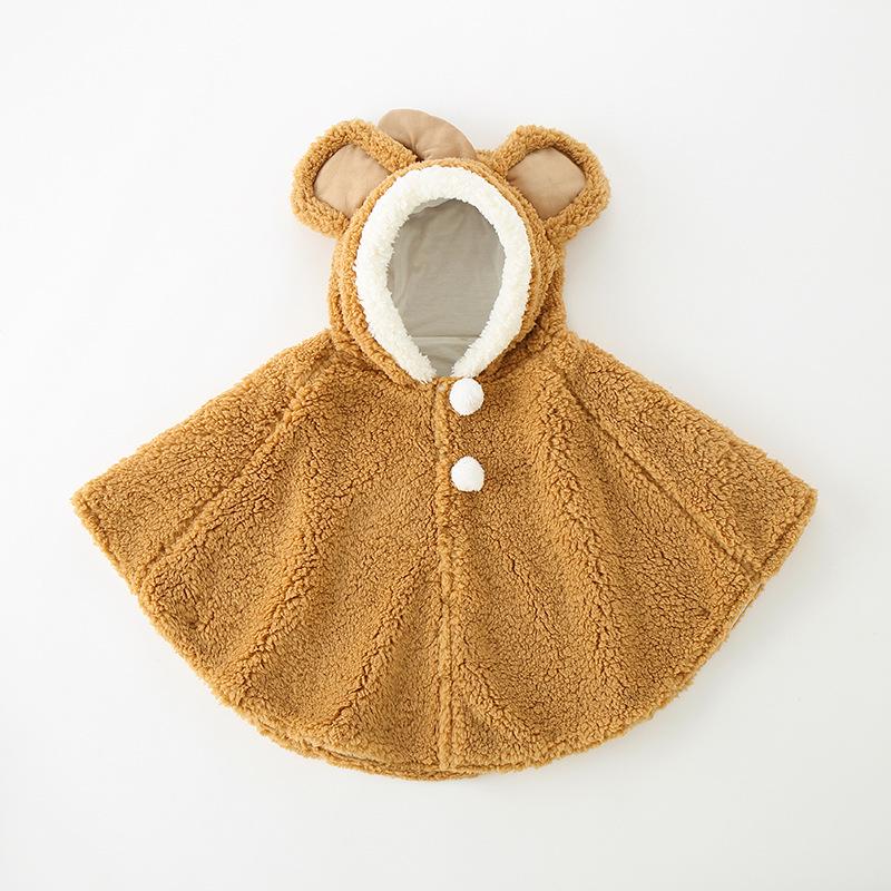 "Cartoon Baby Cape Cloak: Cute Spring, Autumn, Winter Shawl for Boys & Girls"