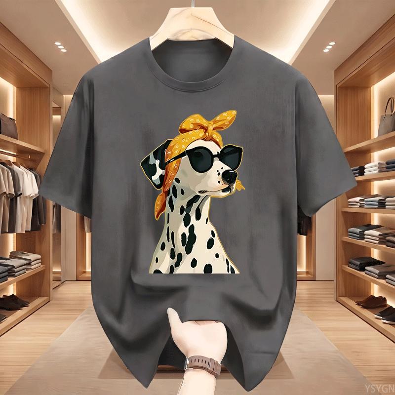 Ladies Dog Graphic T Shirts Unisex Summer Cotton Short Sleeve Printed Tshirt Streetwear Crew Neck T Shirts Unisexs Clothing Tops