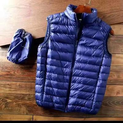 Autumn Winter Men Ultra Light Down Vest White Duck Down Coat Parka  Sleeveless Waistcoat