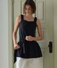 Hauseuobeupondeu Scrunch Shoulder Dress_Black