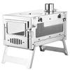 Lightweight Titanium Alloy Folding Stove for Outdoor Tent Heating and Hiking