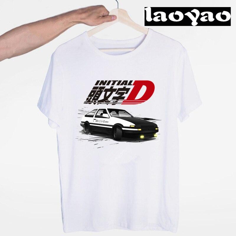 

Дрифт Япония Аниме AE86 Начальная футболка D Мода Мужская одежда Лето O Вырез Короткие рукава Топы Повседневный унисекс Оверсайз Футболка