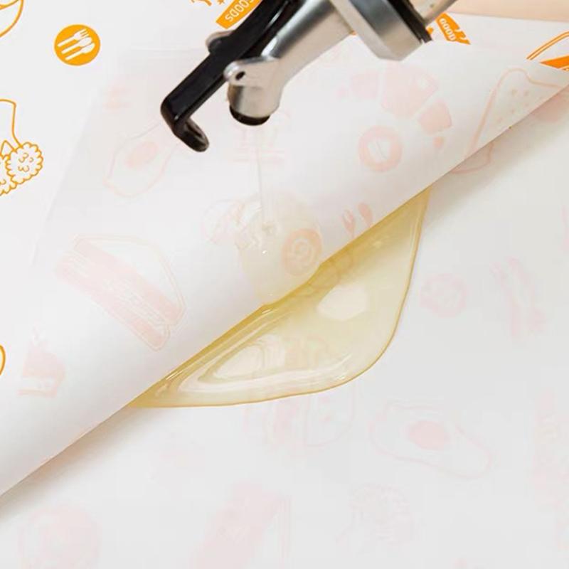 100Pcs Disposable Hamburger Paper Cake Wrapping Paper Oil-Resistant Coated Food Wax Paper Sandwich Wrapping Papers