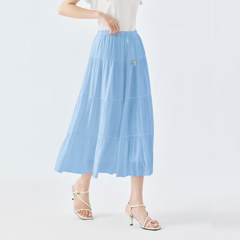 FivePlus Women s High-Waist A-Line Pleated Midi Skirt M