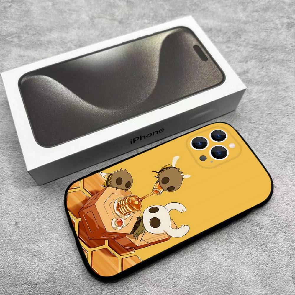H-Hollow K-Knight Silksong Telefoonhoesje Voor iPhone 17,16,15,14,13,12,Pro,Max,Plus,E,SE4,Air,Mini Zwarte Zachte Verpakking