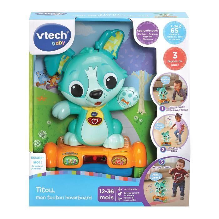 Vtech baby - titou, mon toutou hoverboard - chien malicieux à 3 roues - piles fournies - 12 à 36 mois