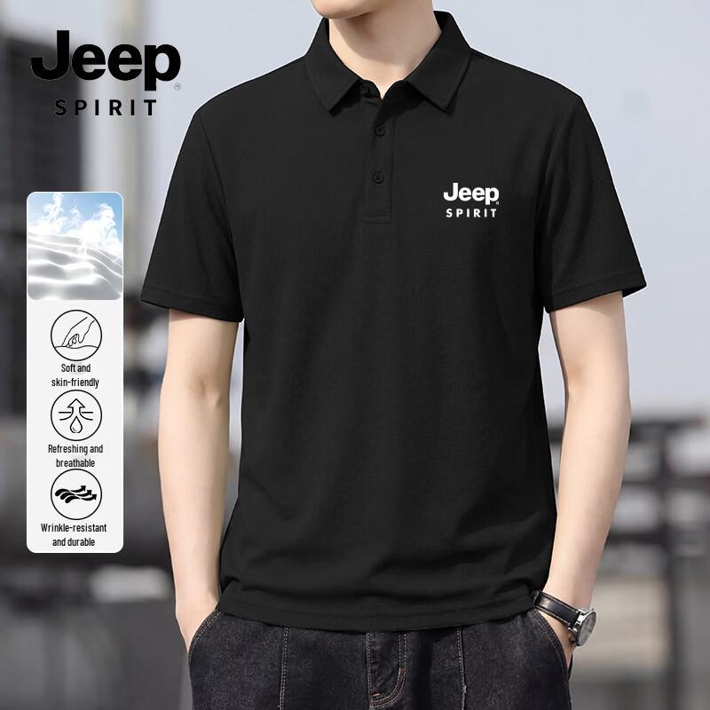 JEEP SPIRIT Men's & Couple's Summer Cotton Pique Polo Shirt
