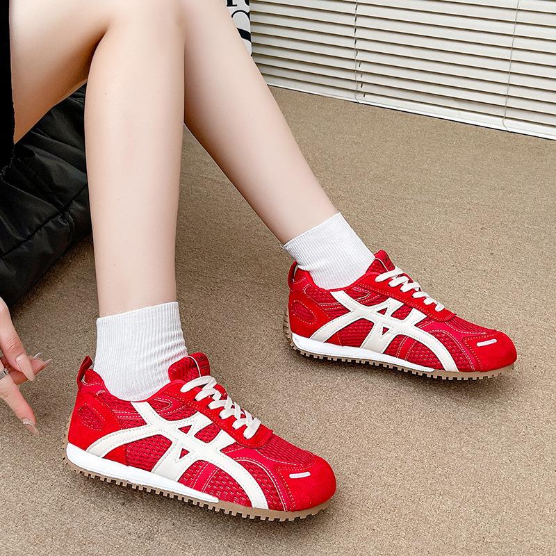 Korean Version of Age-reducing and Comfortable Mesh Breathable Forrest Gump Shoes for Women's 2025 Summer and Autumn New Versatile Fashion Soft-soled