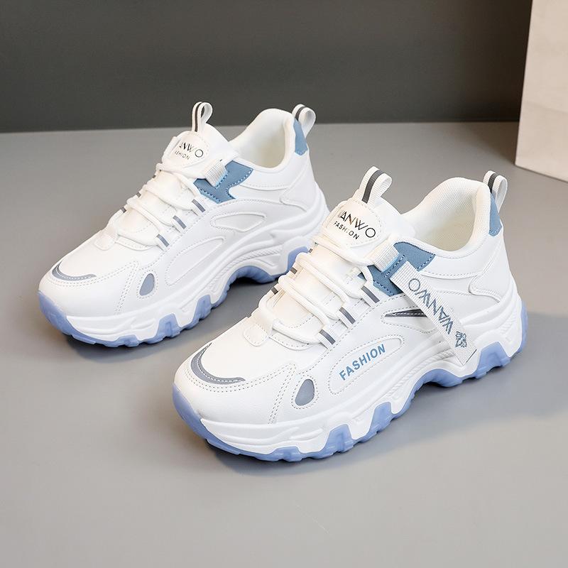 

Q new dad shoes increase in height in spring and summer, breathable thick-soled mesh students 35 синий