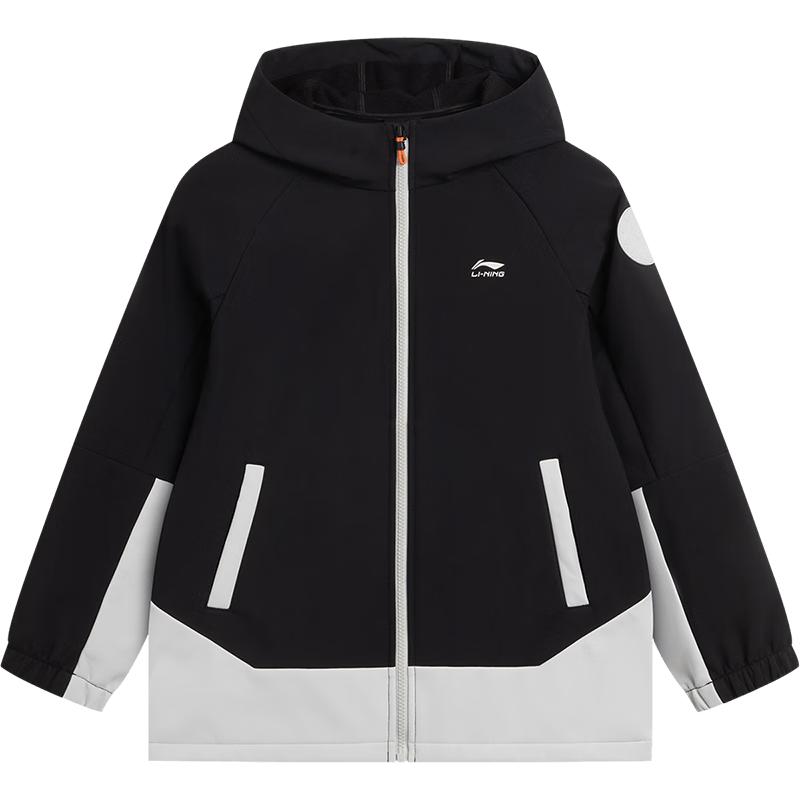 Li-Ning Kids' Fleece-Lined Windproof & Water-Repellent Sports Jacket