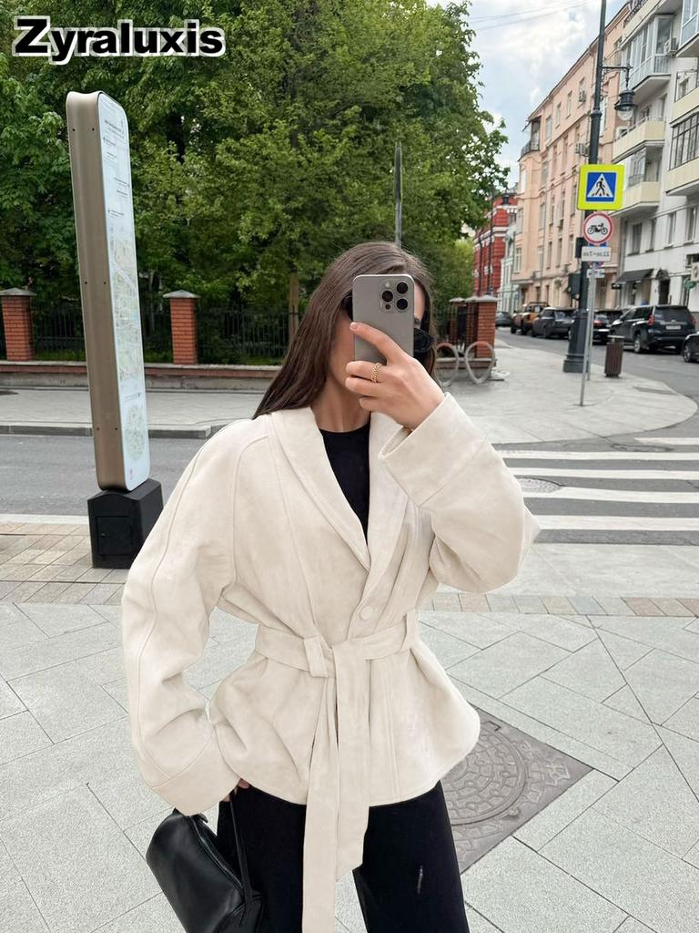 Long Sleeve Velvet Jacket for Women Autumn Winter Casual