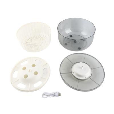 Electric Salad Spinner Built In Draining System 1500mAh Wash Dry Greens Vegetable Fruit Spinner