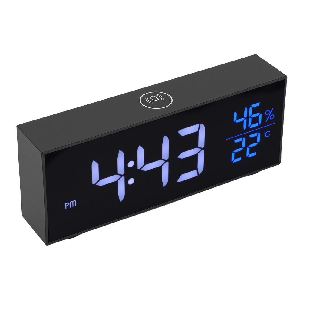Digital Alarm Clock 2.15 Inch LED Display Dual Alarms Adjustable Volume Dimmable 12H 24H Electronic Desk Clock with